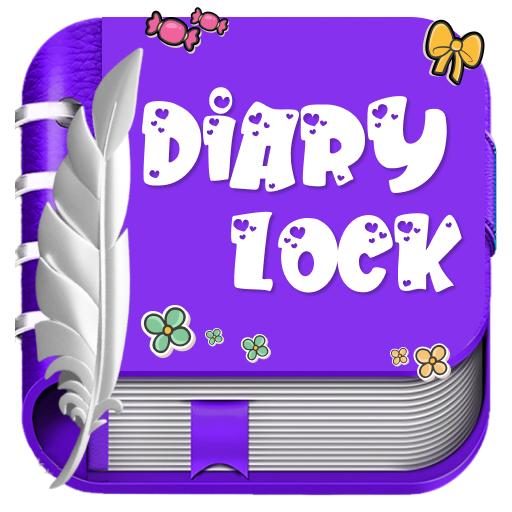 Daily Diary journal with Lock logo