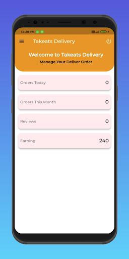 Takeat Delivery Screen 2