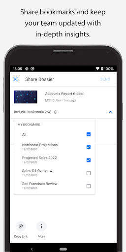 Screenshot of MicroStrategy Library