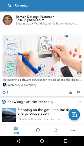 Android application World Economic Forum TopLink screenshort