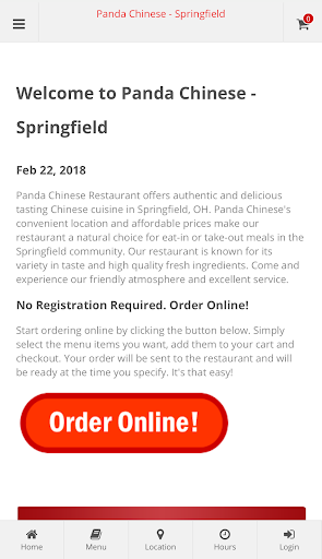 Panda Chinese Springfield