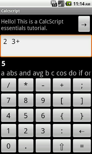 Calcscript Screen 2