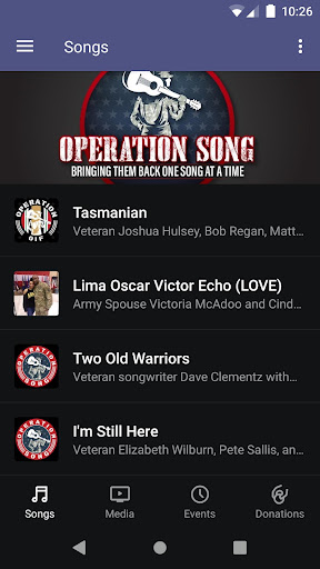 Android application Operation Song screenshort