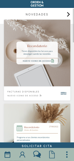 Android application Orden y Gestión screenshort