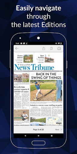 Duluth News Tribune E-paper Screen 2