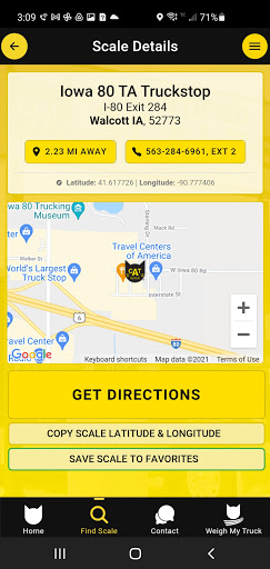 CAT Scale Locator screenshot