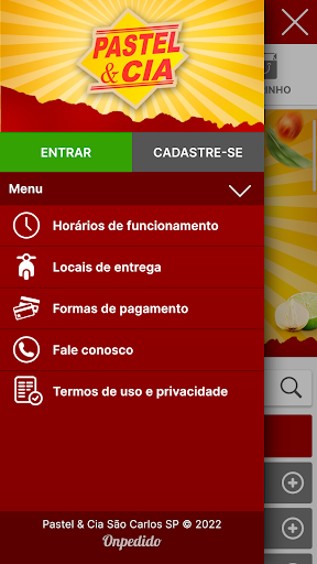 Android application Pastel e Cia São Carlos SP screenshort