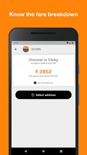 HireMe Taxi (Outstation cabs) Screen 2