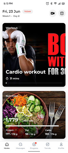 Android application Go Fit Trainer screenshort