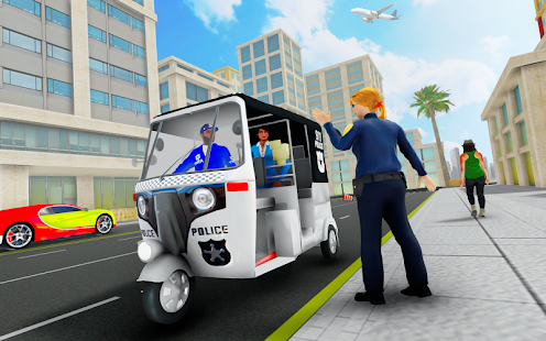 Police Tuk Tuk Rickshaw Games 1.7 APK screenshots 8