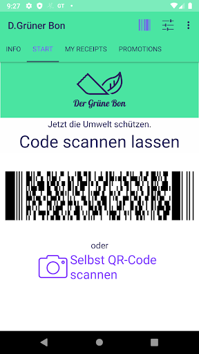 Android application Der Grüne Bon screenshort