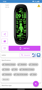 Screenshot 4 Mi Band 7 WatchFaces android