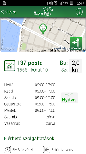 Hungarian Post Application Screen 2