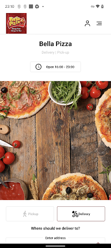 Android application Bella Pizza Knottingley UK screenshort