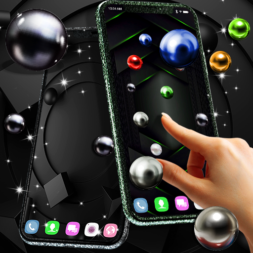 Black live wallpaper logo