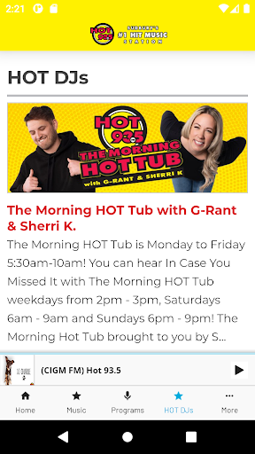 HOT 93.5 Screen 2
