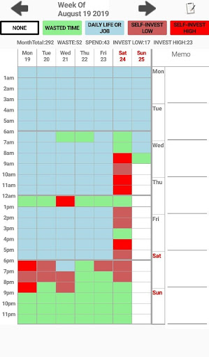 Android application TimeLoggerWidget - Time Tracki screenshort