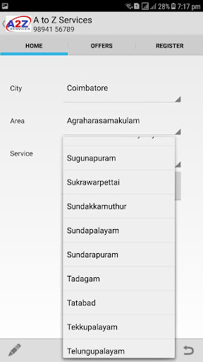 A2Z Services Screen 2