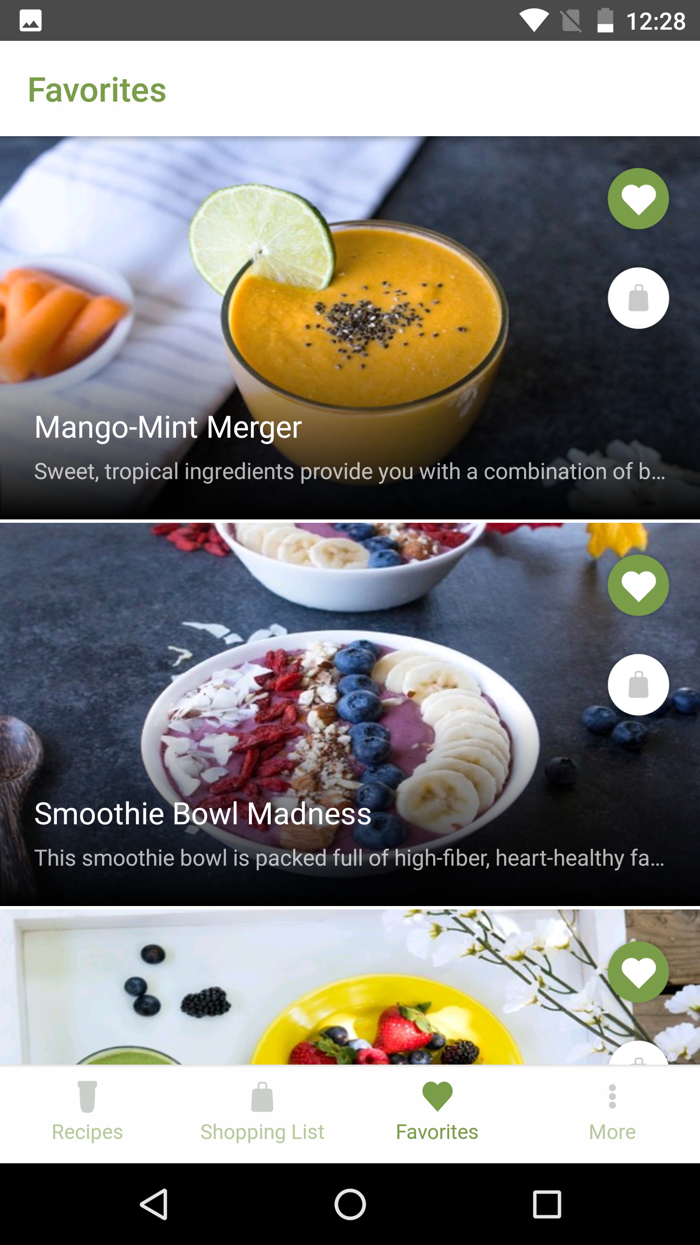 Android application NutriBullet Recipes screenshort