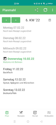 Android application Planmahl screenshort