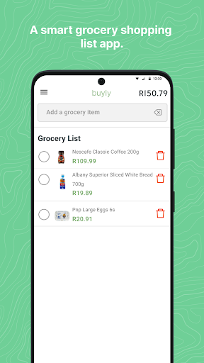 Android application Buyly - Shopping List App screenshort