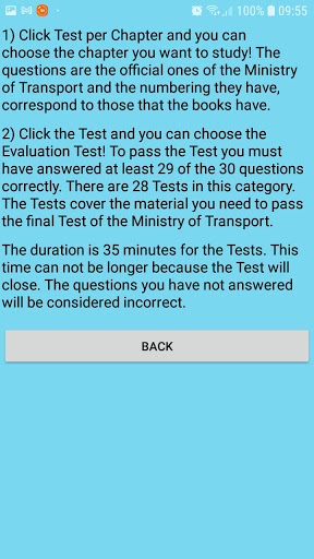 Driving Τheory Test in Greece Screen 2