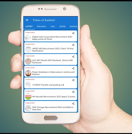 Android application TOK - Times of Kashmir screenshort