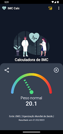 IMC Calc - Calculadora de IMC Screen 2