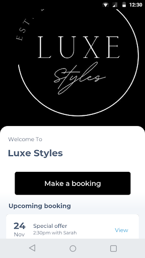 Android application Luxe Styles screenshort