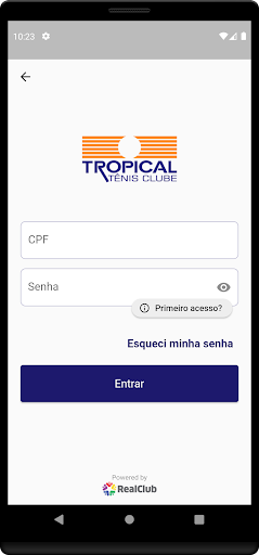 Android application Tropical Tênis Clube screenshort
