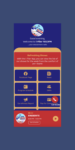 Android application IFlier 103.3 FM Radio screenshort
