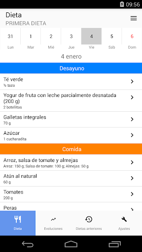 Vista previa de la aplicación