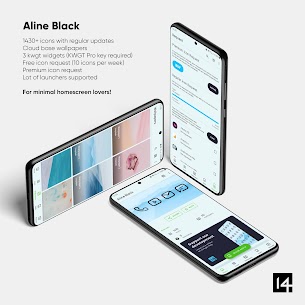 Aline Black – linear icon pack v1.7.1 MOD APK (Premium Unlocked) 2