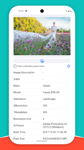 Photo Exif Data Viewer Screen 3