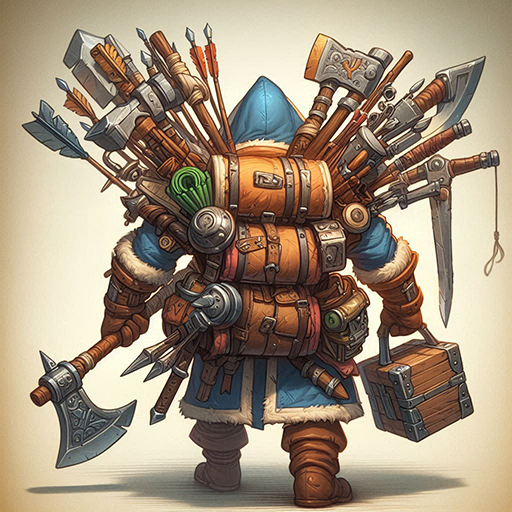 Backpack Brawl — Hero Battles Logo