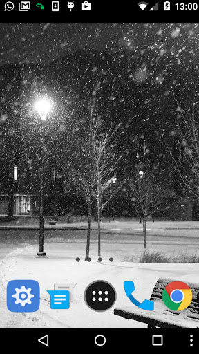 winter snow night wallpaper Screen 2