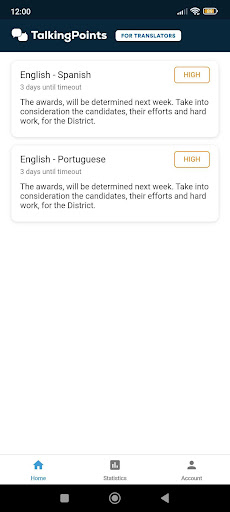 Android application TRANSLATORS | TalkingPoints screenshort