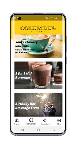Columbus Coffee Rewards Screen 3