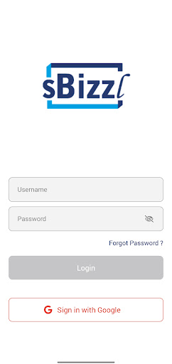 Android application sBizzl screenshort
