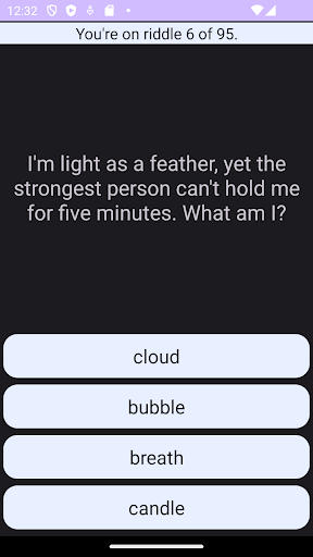 Multiple Choice Riddles Screen 2