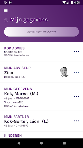 Android application KOK Advies screenshort