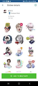 KPOP BTS Stickers for Whatsapp