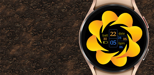 Yellow Digital Watch Face