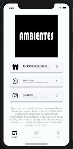 Android application Revista Ambientes - Fidelidade screenshort