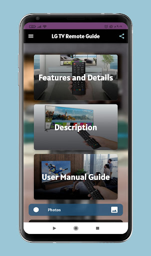 Android application LG tv remote guide screenshort