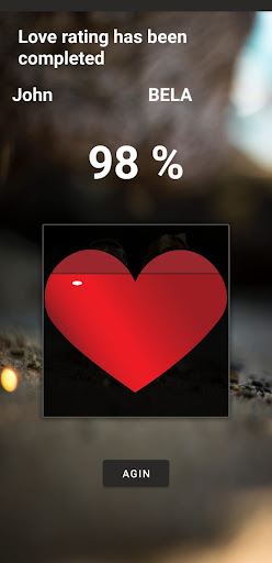 Android application Love Tester screenshort