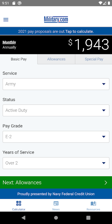 Military Pay by Military.com - 2.0.12 - (Android)