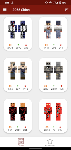 Android application Creepy Skins screenshort