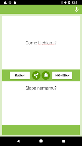 Android application Italian-Indonesian Translator screenshort