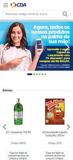 Android application CDA Distribuidora screenshort